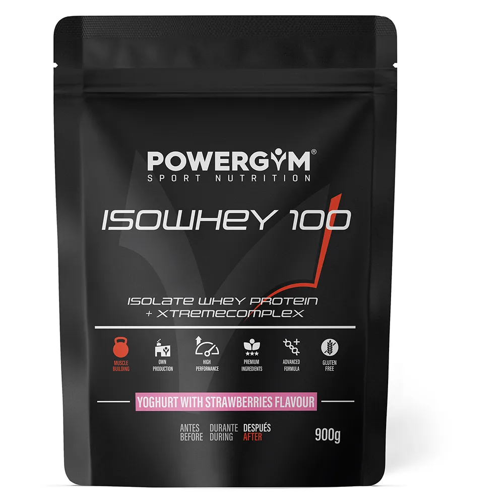 Powergym Isowhey 100 Vassleproteinisolat Yoghurt Och Jordgubbar 900g, One size