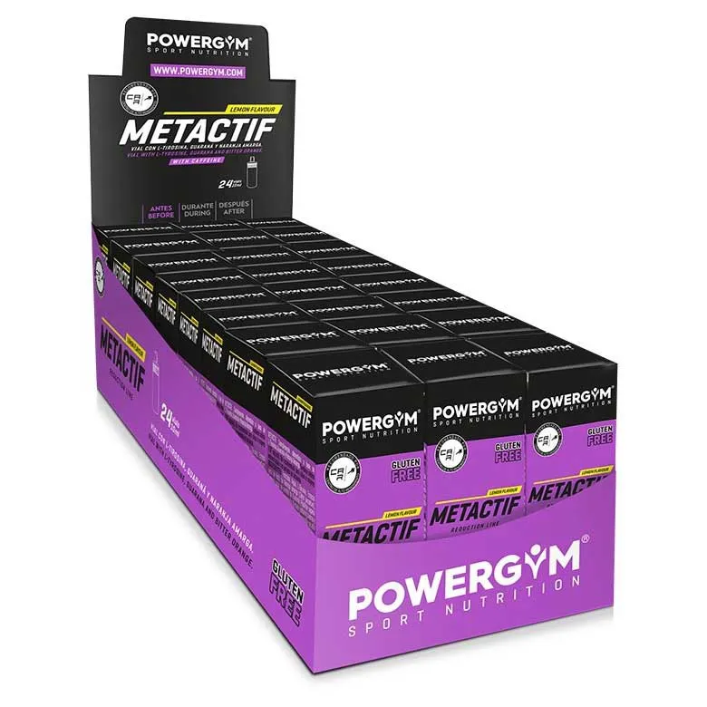 Powergym Metactif Metabolisk Aktivator-låda Med Injektionsflaskor Citron 10ml 24 Enheter, White, One Size Powergym Metactif Metabolisk Aktivator-låda Med Injektionsflaskor Citron 10ml 24 Enheter, White, One Size