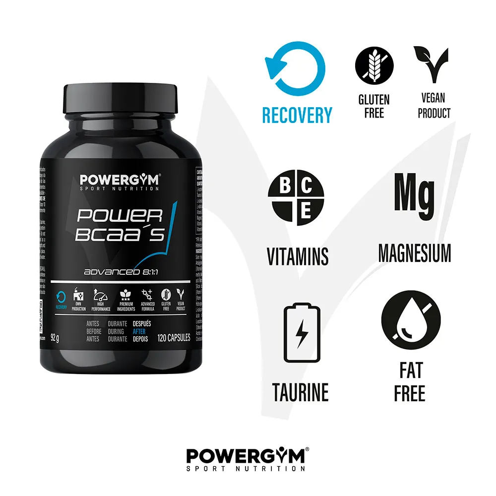 Powergym Power Bcaa´s Kapslar 120 Enheter, Neutral