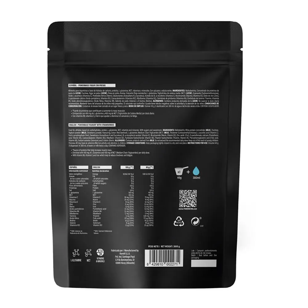 Powergym Powermass Yoghurt Med Jordgubbar 3kg, One size Powergym Powermass Yoghurt Med Jordgubbar 3kg, One size