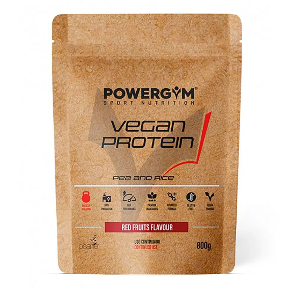 Powergym Veganskt Protein Röda Frukter 800g, White, One Size