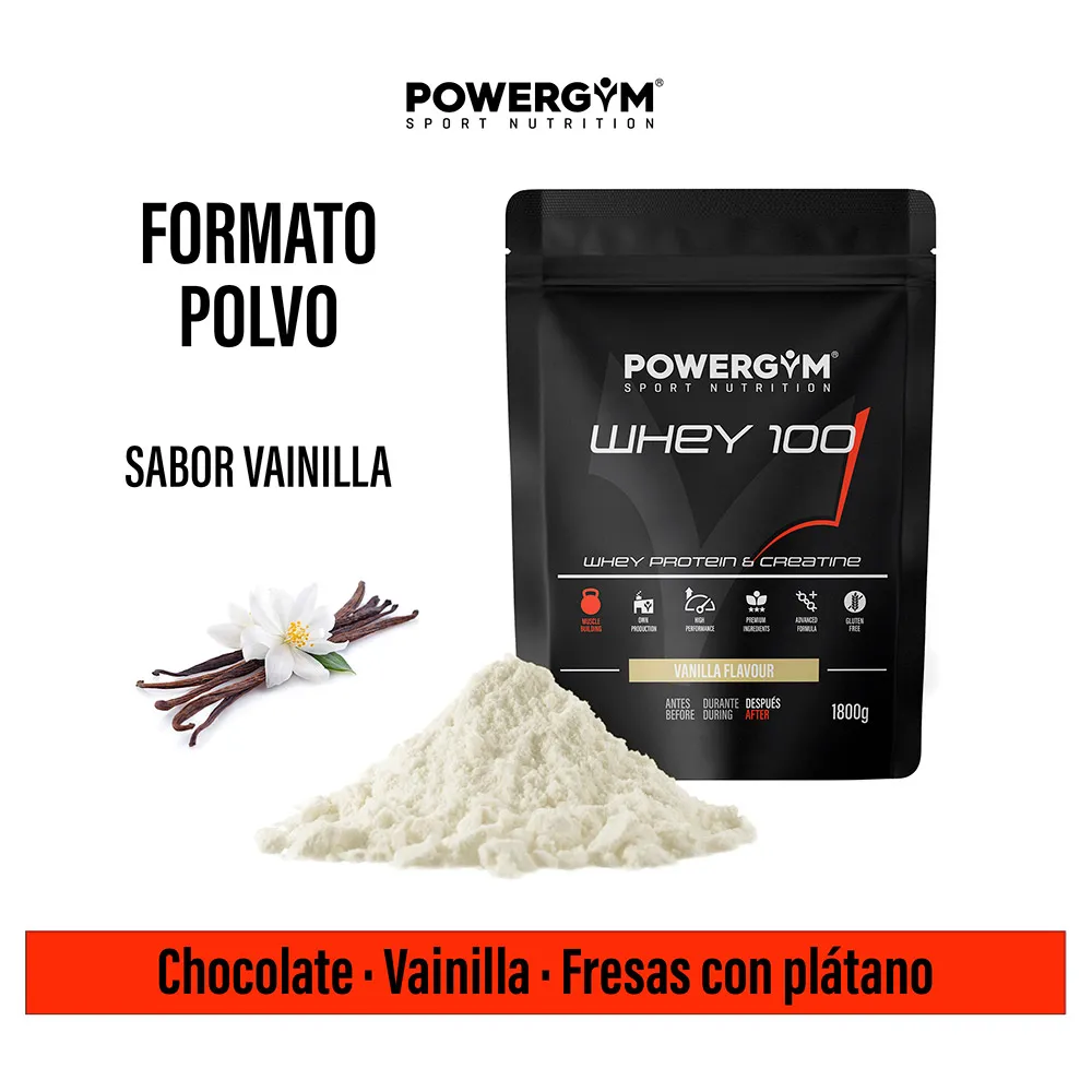 Powergym Whey 100 Protein Vanilj 1800g, One size