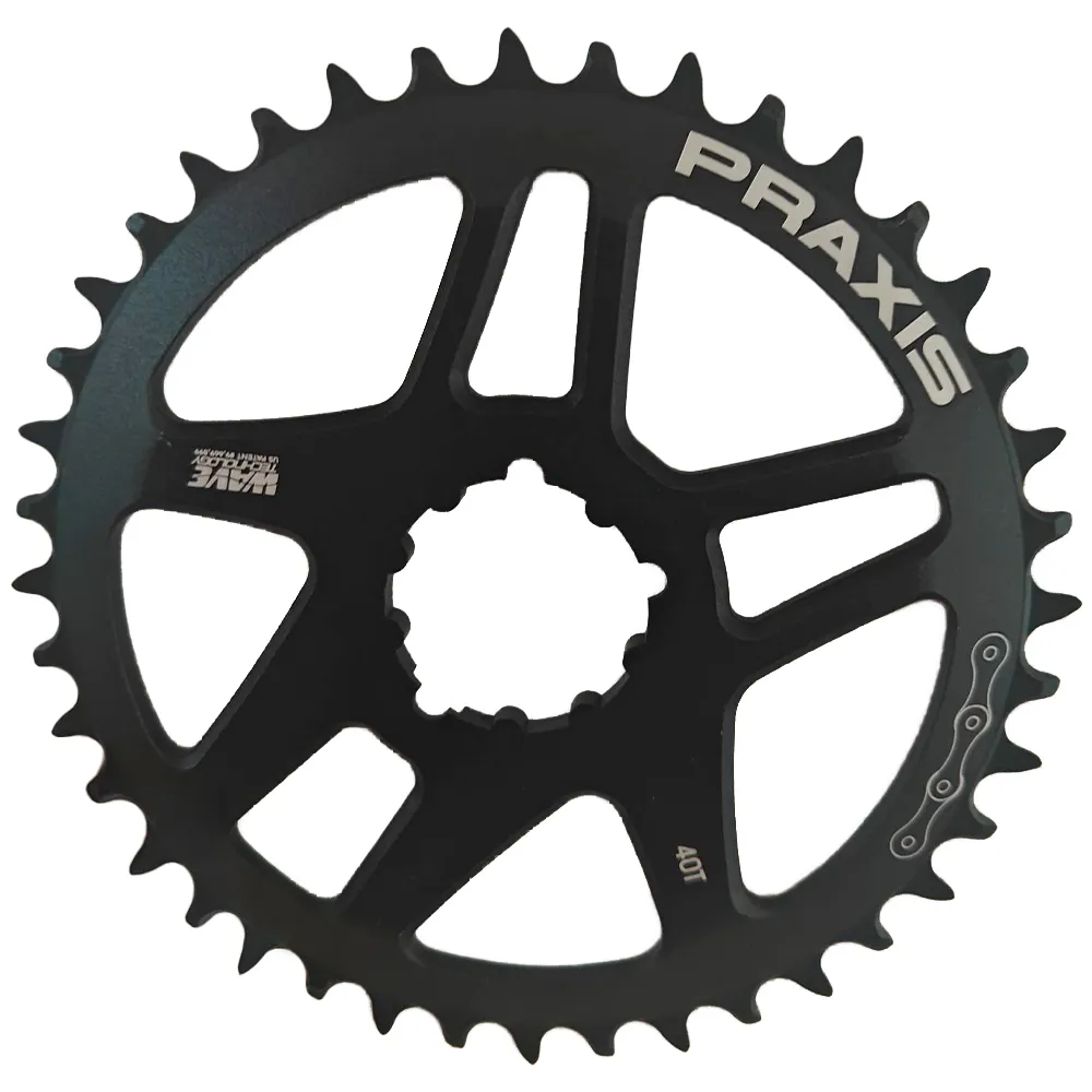 Praxis Mountain Ring Direct Mount Kedjehjul, Black, 38t Praxis Mountain Ring Direct Mount Kedjehjul, Black, 38t