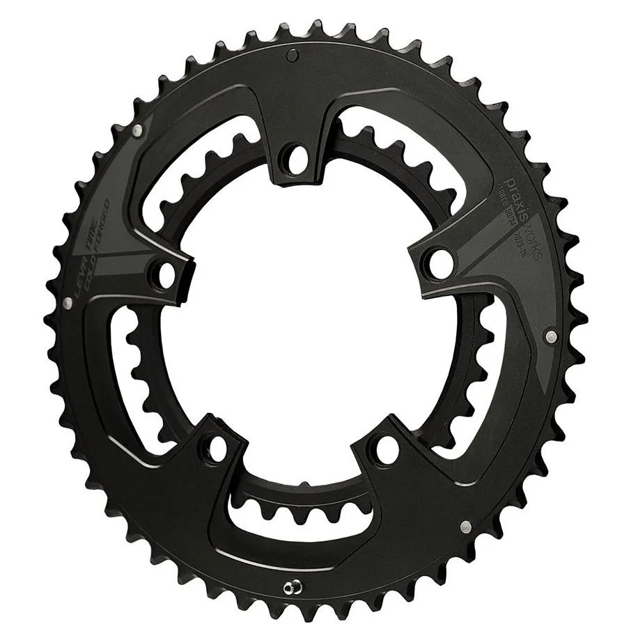 Praxis Road Rings 110buzz Kedjehjul, Black, 52-36t