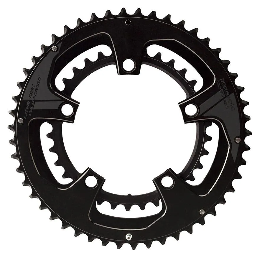 Praxis Road Rings 110buzz Kedjehjul, Black, 52-36t