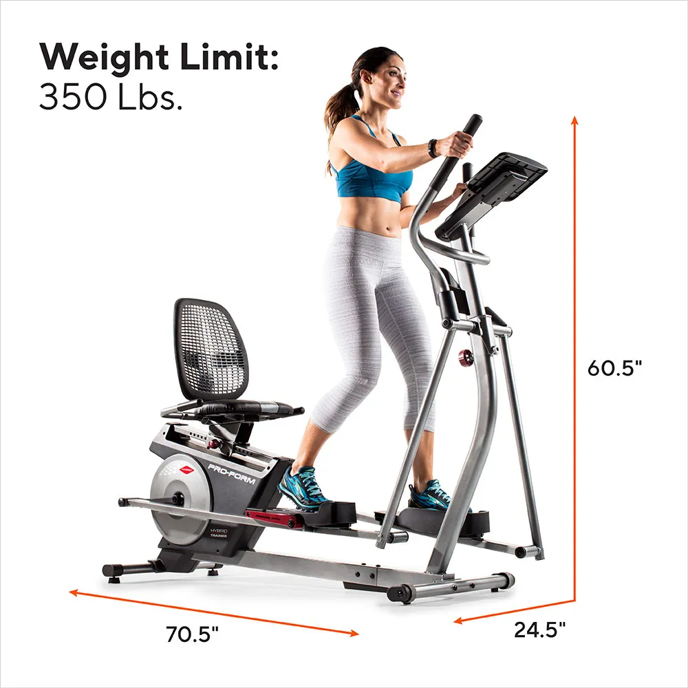PRO Hybrid Trainer Xt Recumbent Motionscykel, Black, One Size