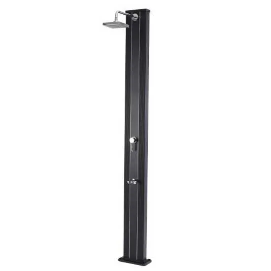 Productos Qp Aluminium Solardusch Med Fotbadskran 28l unisex, Black, One Size