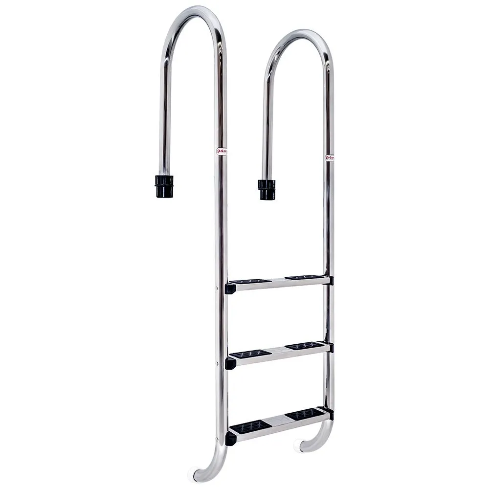 Productos Qp Poolstege För Smal Vägg 3 Trappsteg unisex, Inox, One Size