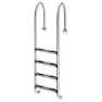 Productos Qp Poolstege För Smal Vägg 4 Trappsteg unisex, Inox, One Size