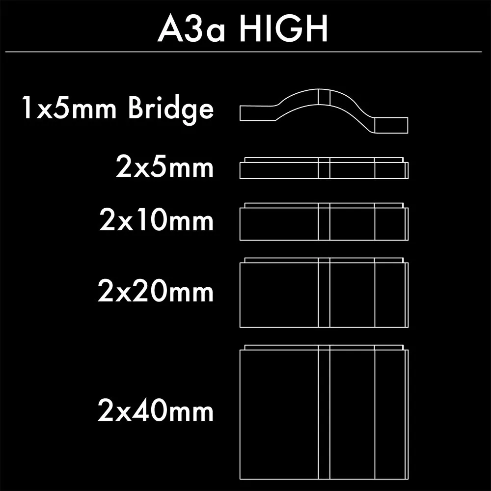 Profile Design A3a High Riser Spacers Kit Styrlager, Black, 5/10/20/40mm