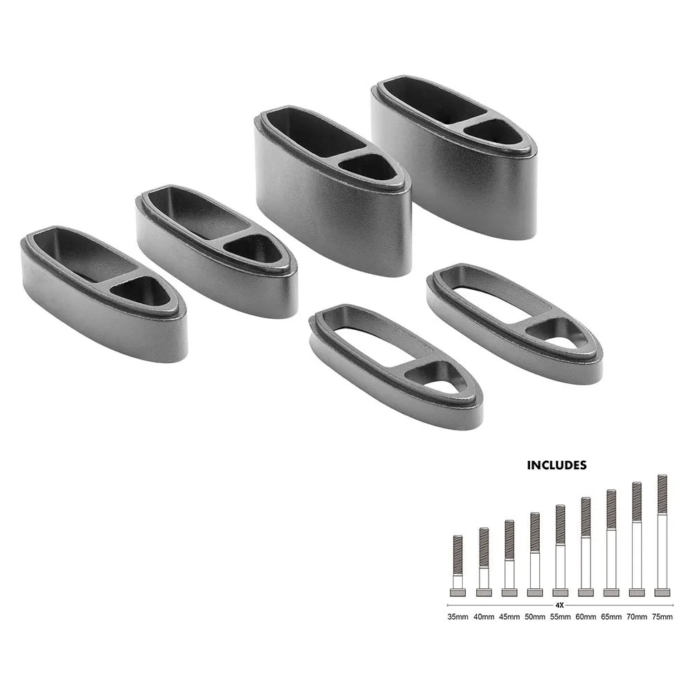 Profile Design A3a Low Riser Spacers Kit Styrlager, Black, 5/10/20mm