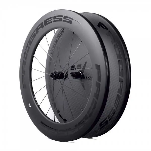 Progress A-7d/space Cl Disc Tubeless Landsvägshjulset, Black, 12 x 100/12 x 142mm, Shimano/Sram HG