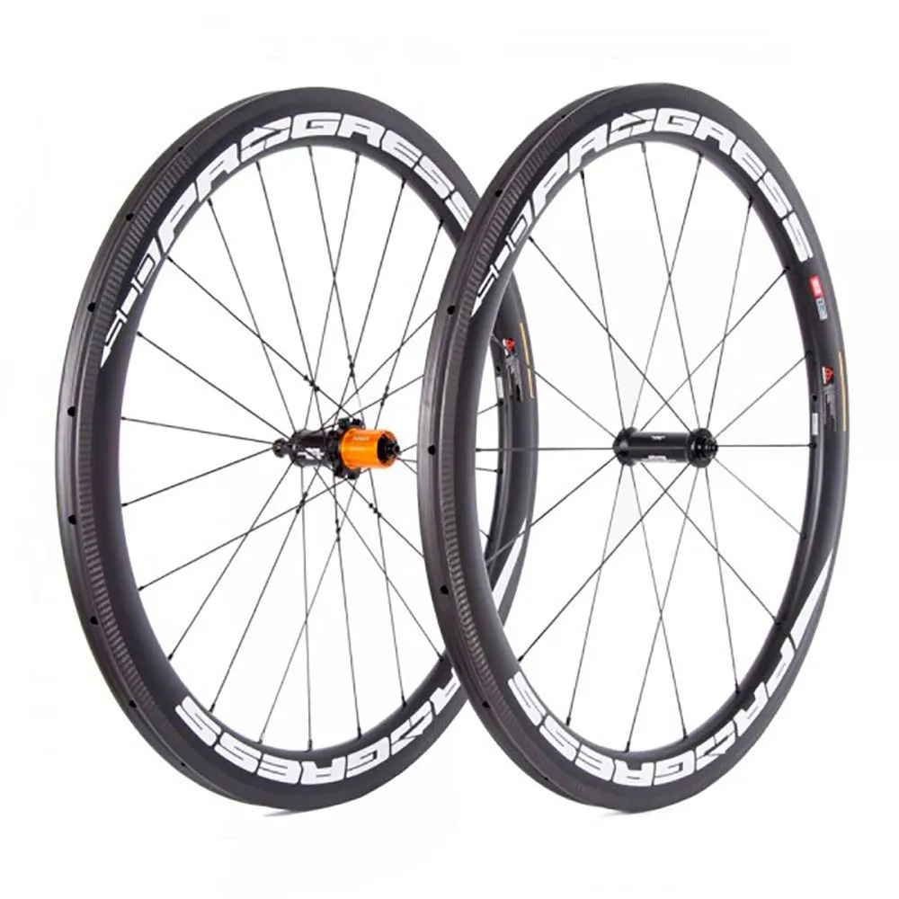 Progress A-prime Tubular Landsvägshjulset, Black / white, 9 x 100 / 9 x 130mm, Shimano/Sram HG