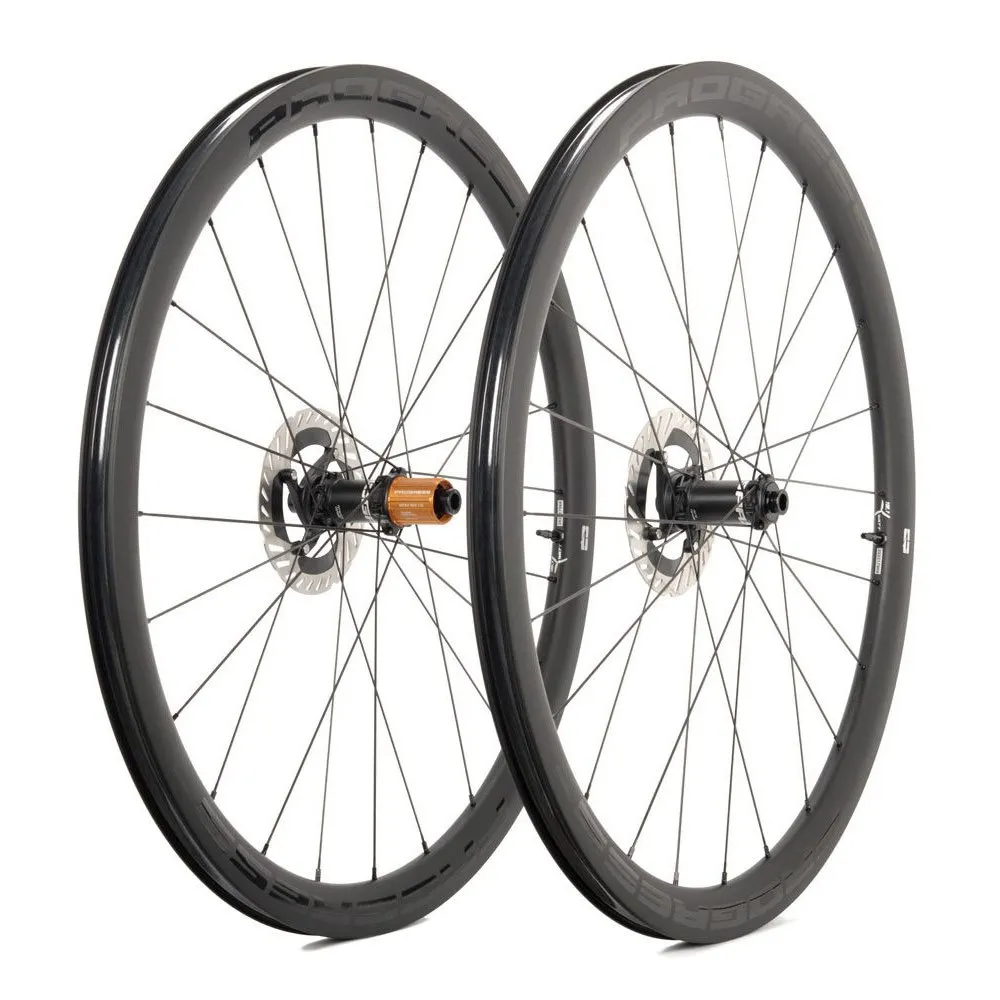 Progress Aero Disc Tubular Landsvägshjulset, Black, 12 x 100 / 12 x 142mm, Shimano/Sram HG