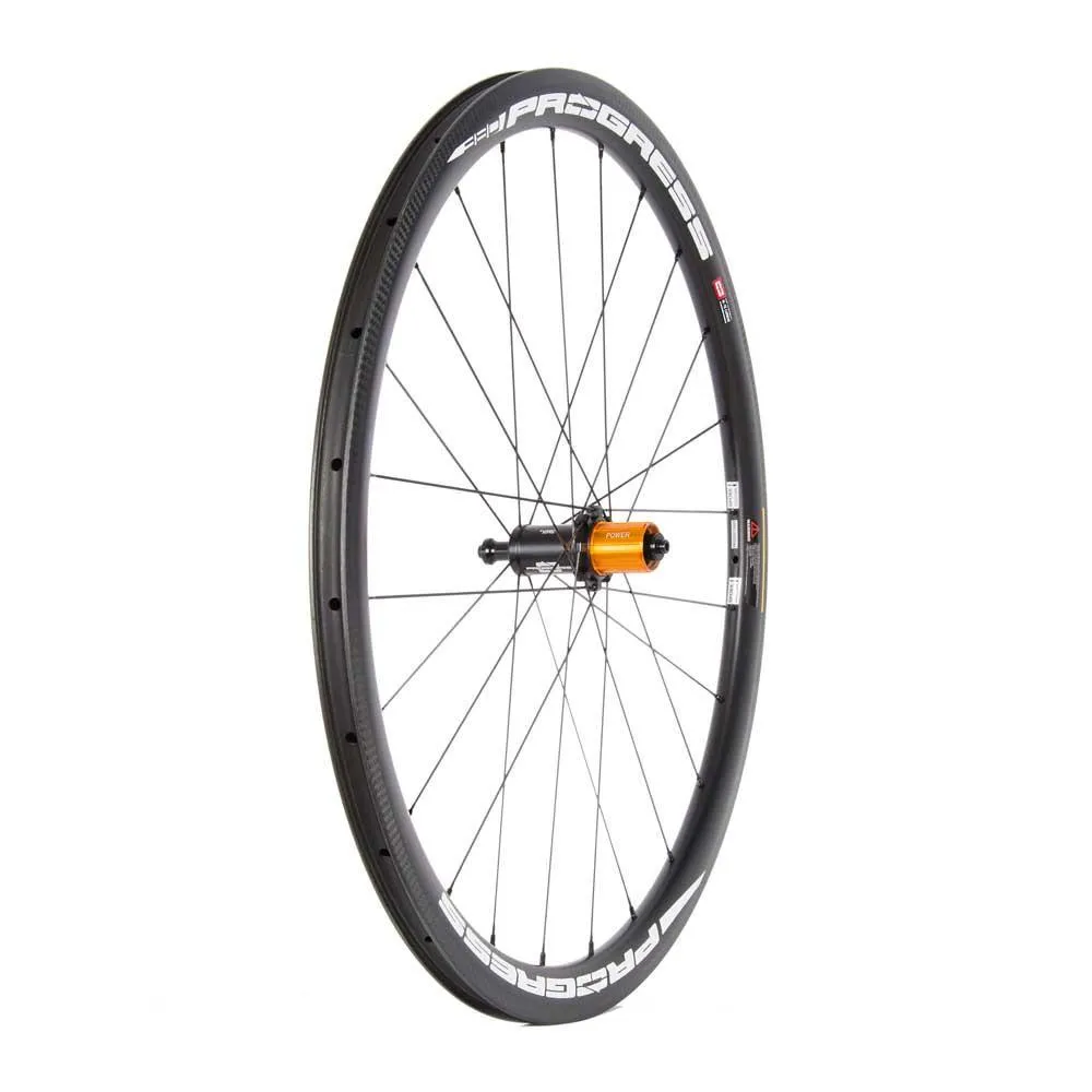 Progress Air Landsvägscykelns Bakhjul, Black / white, 9 x 130mm, Shimano/Sram HG Progress Air Landsvägscykelns Bakhjul, Black / white, 9 x 130mm, Shimano/Sram HG