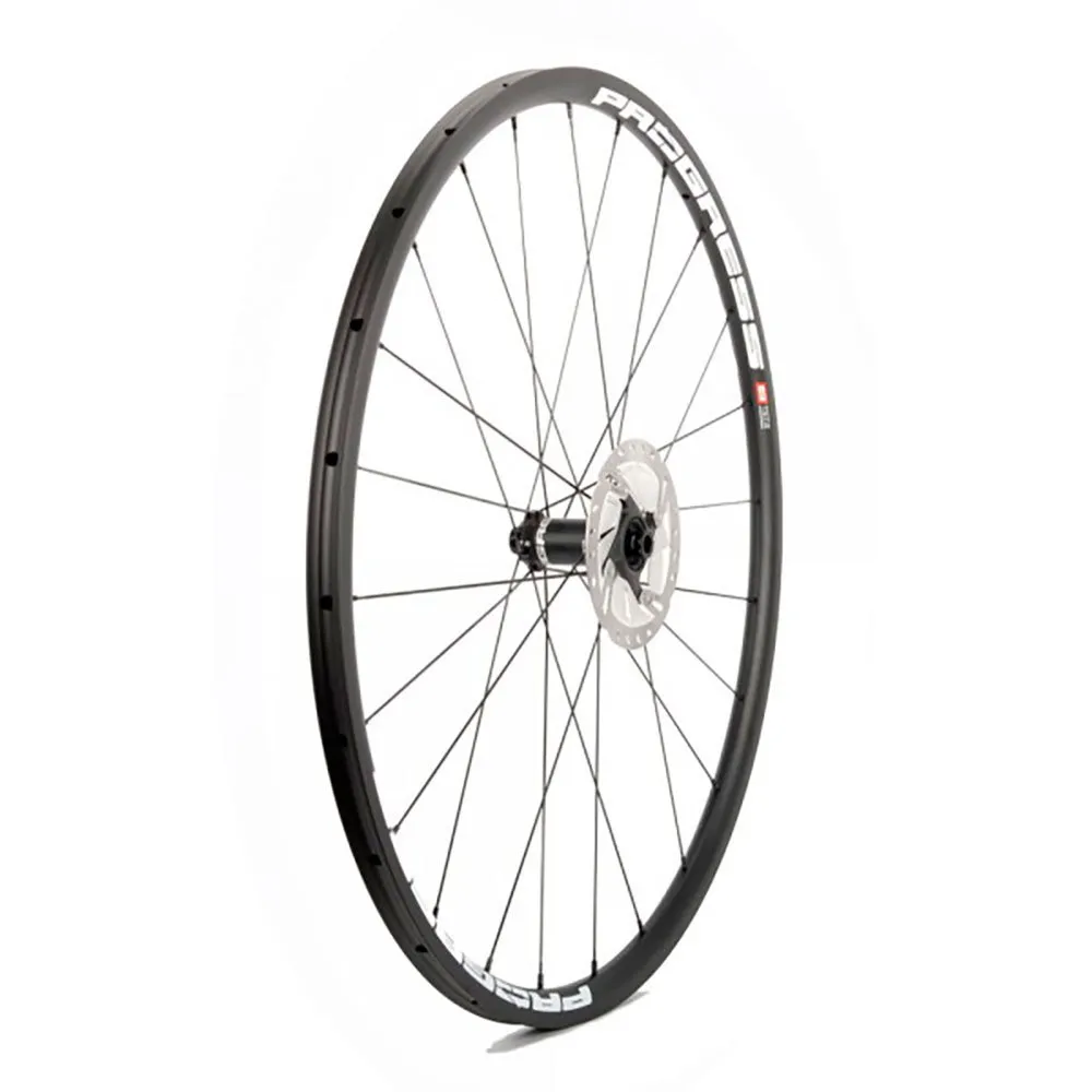 Progress Phantom Cx Disc Tubular Gravelcykel Framhjul, Black / white, 12 x 100mm