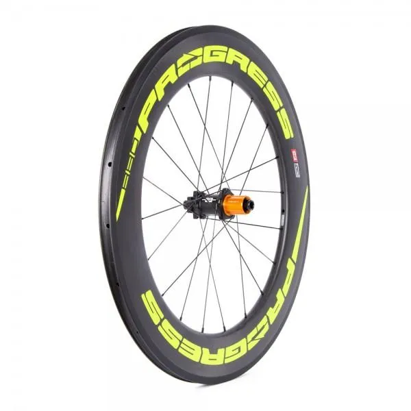 Progress Space 2020 Landsvägscykelns Bakhjul, Black / yellow, 9 x 130mm, Shimano/Sram HG