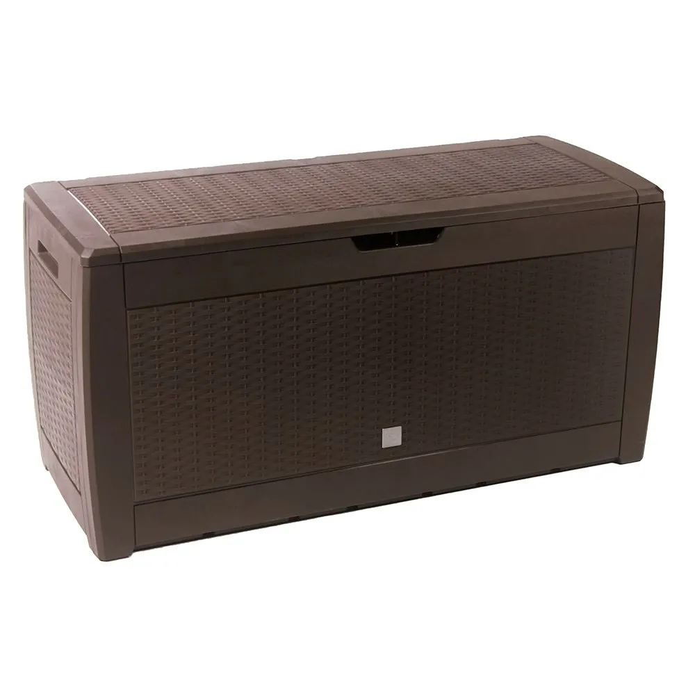 Prosperplast Trädgårdskista I Fletstil 310l 119x48x60 Cm, Chocolate, One Size