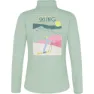 Protest Lunar Fleece Med Halv Dragkedja, Green baygr