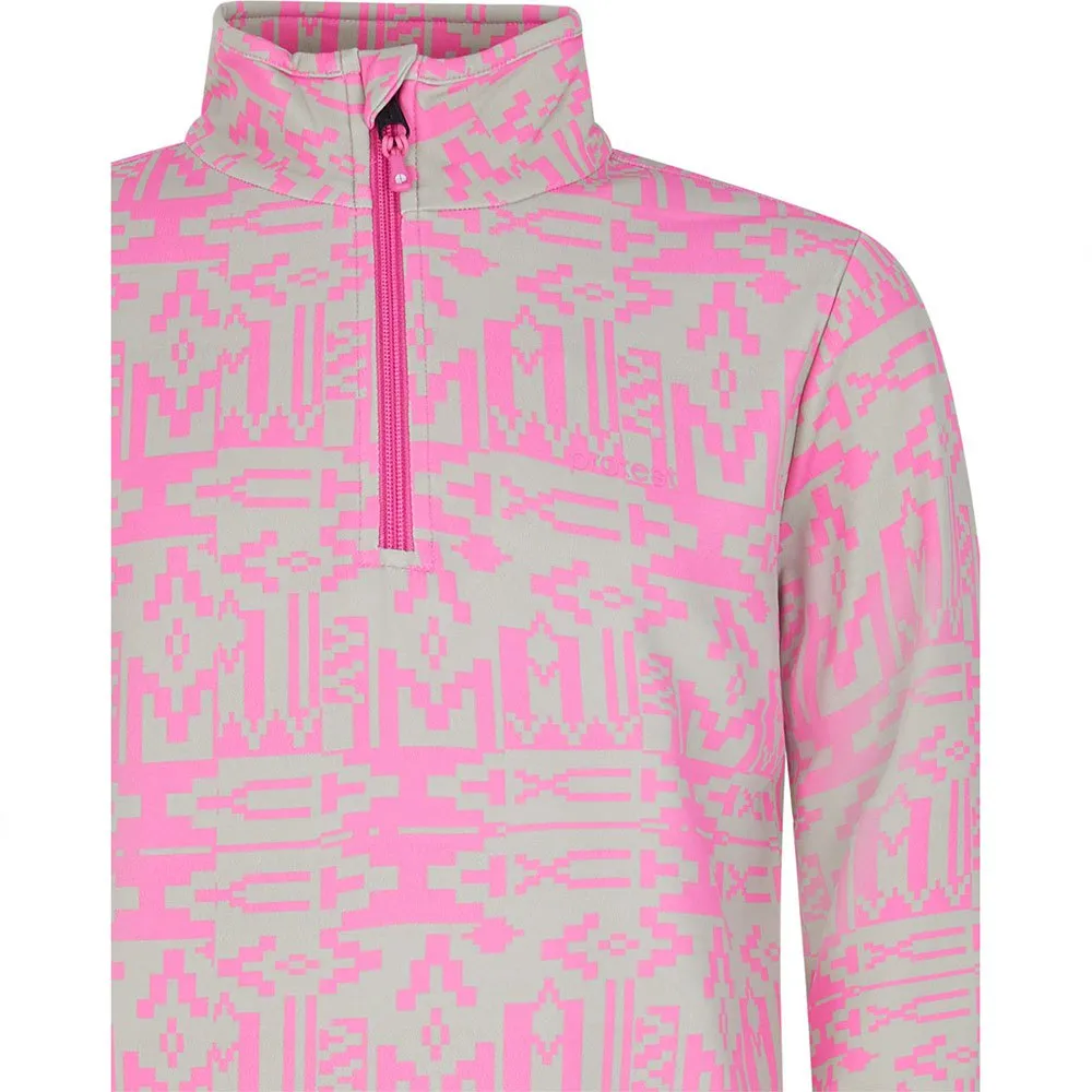 Protest Zoak Fleece Med Halv Dragkedja, Foxy pink, 176cm
