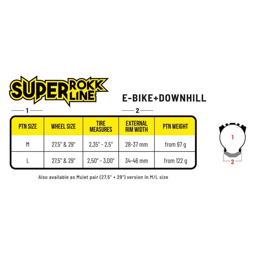 PTN Super Rokkline Schrader 40mm Punkteringsskyddande Skum 2 Enheter, Yellow, 29", 28-37 PTN Super Rokkline Schrader 40mm Punkteringsskyddande Skum 2 Enheter, Yellow, 29", 28-37