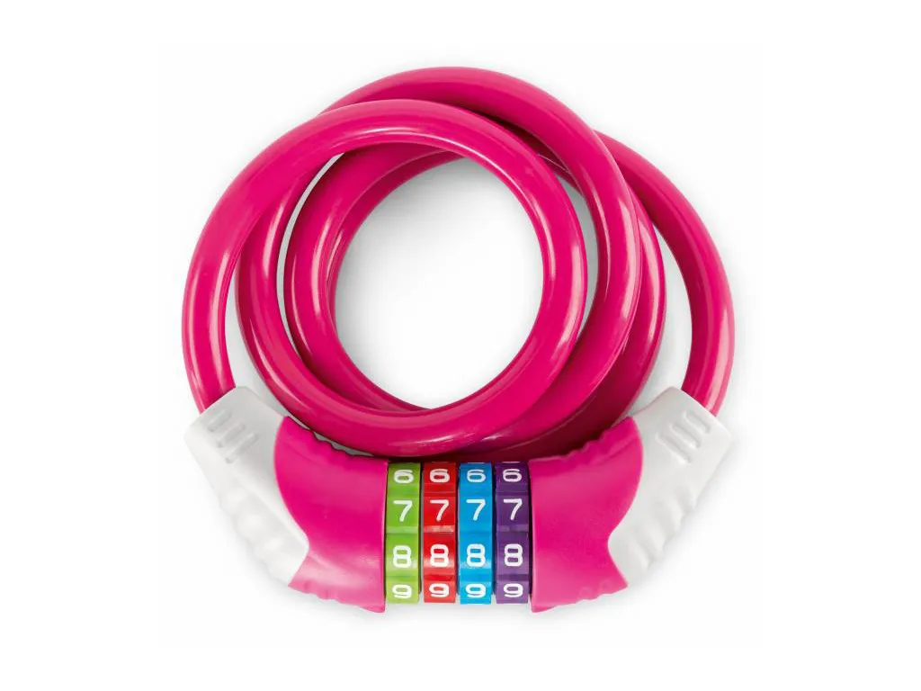 Puky spirallås med kod rosa