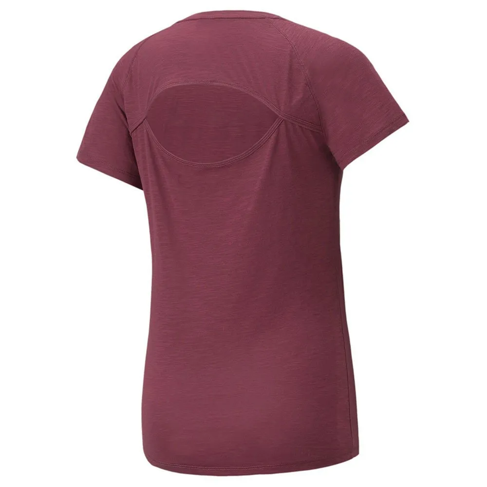 Puma 5k Logo T-shirt Med Korta ärmar female, Grape wine
