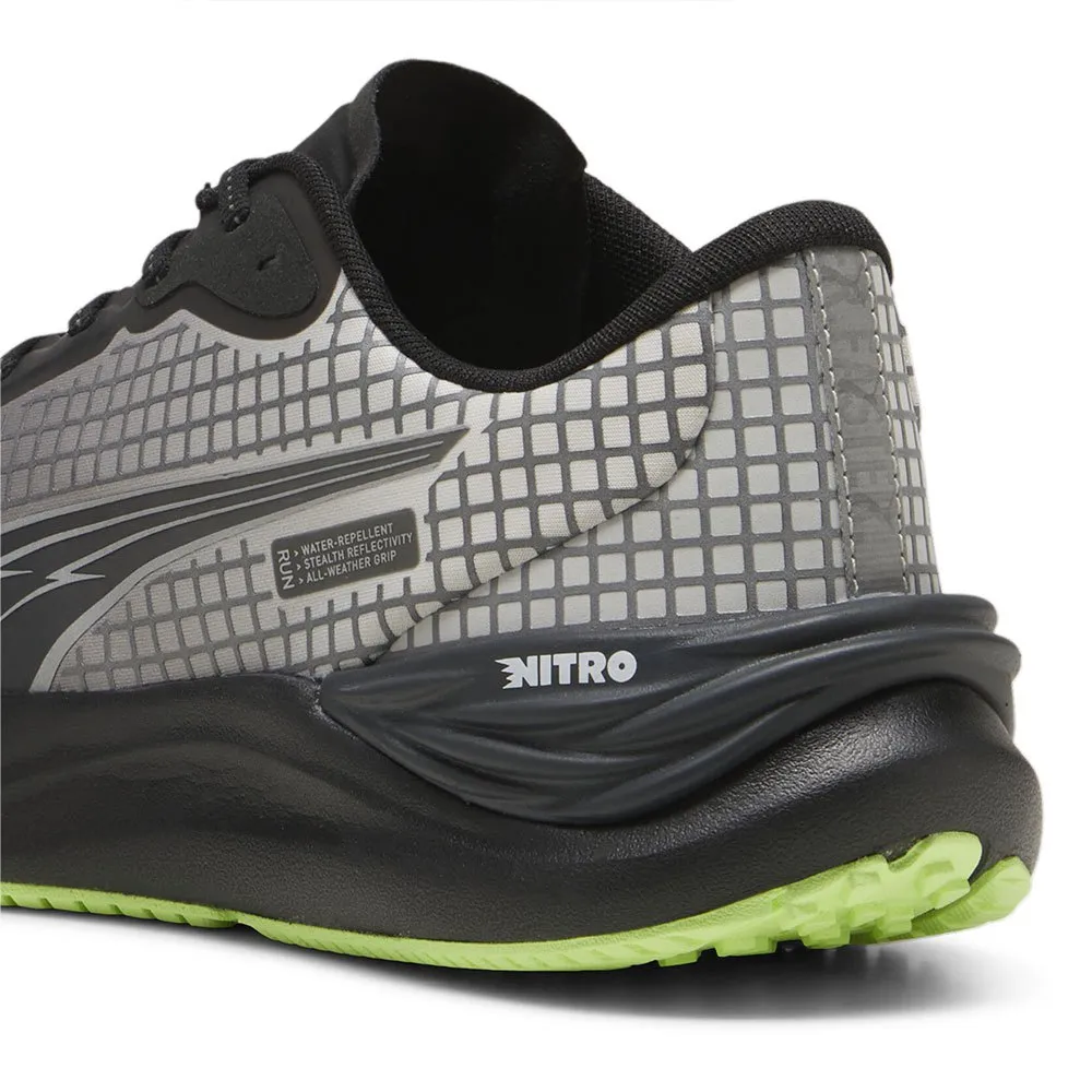 Puma Electrify Nitro 3 Wtr Fv Löparskor male, Black / glacial gray / fizzy apple