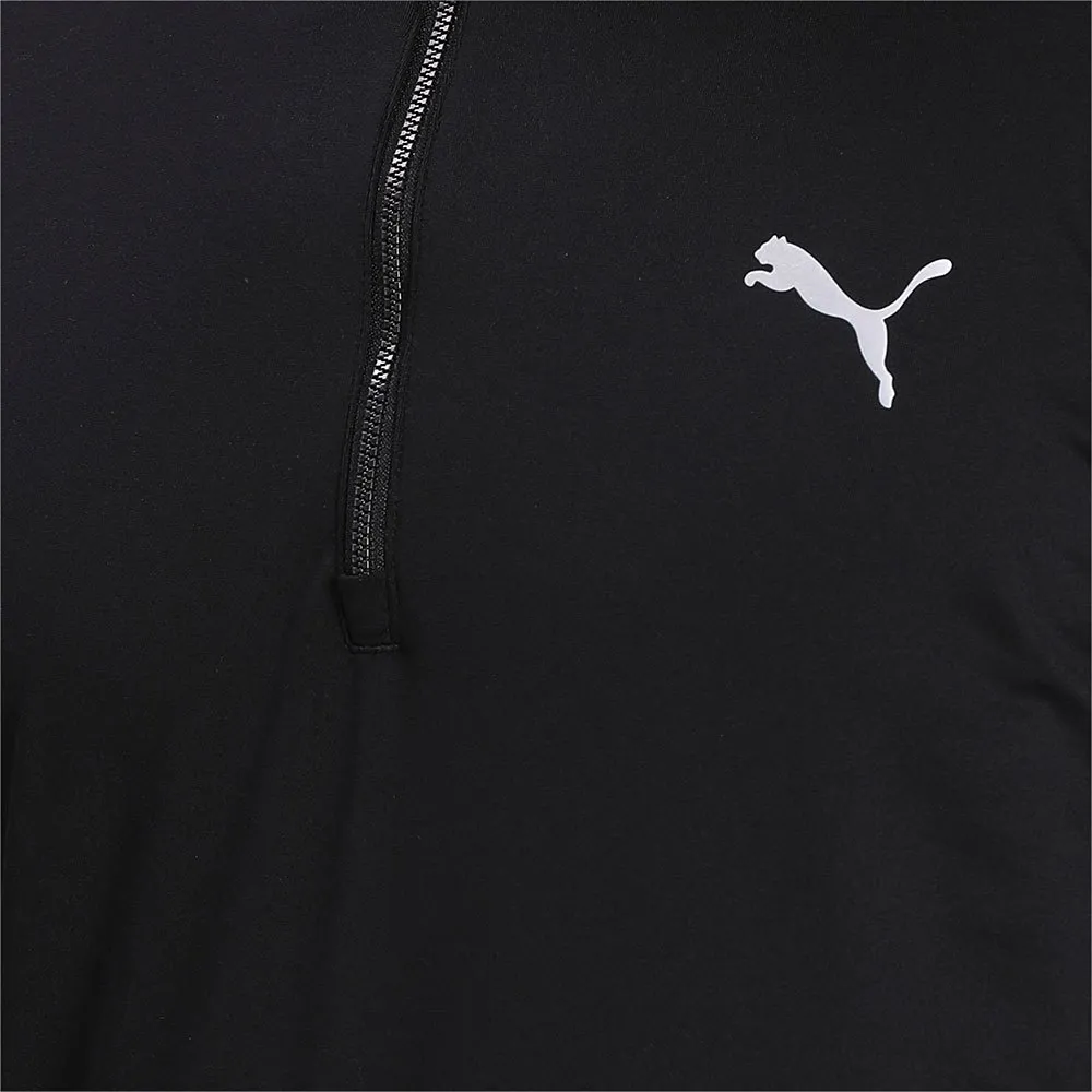 Puma Run Favorite 1/4 Zip T-shirt Med Lång ärm male, Puma black Puma Run Favorite 1/4 Zip T-shirt Med Lång ärm male, Puma black