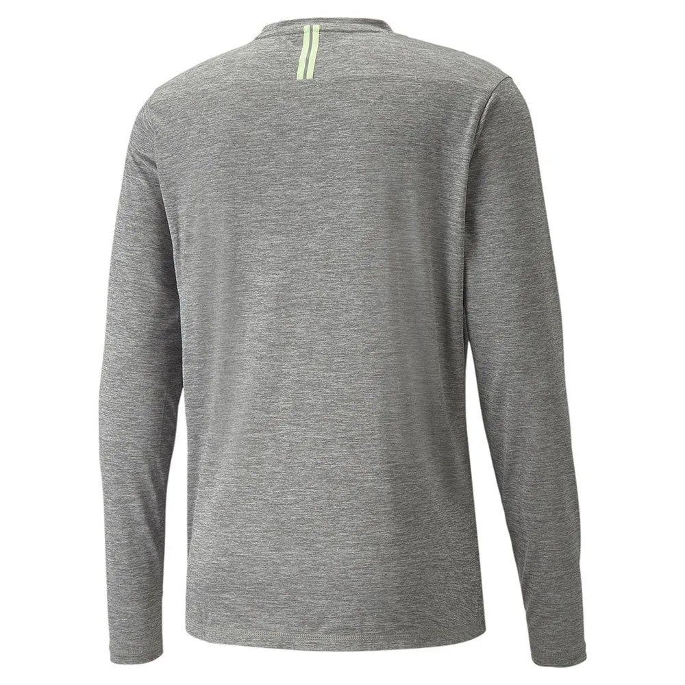 Puma Run T-shirt Med Lång ärm male, Medium gray heather Puma Run T-shirt Med Lång ärm male, Medium gray heather