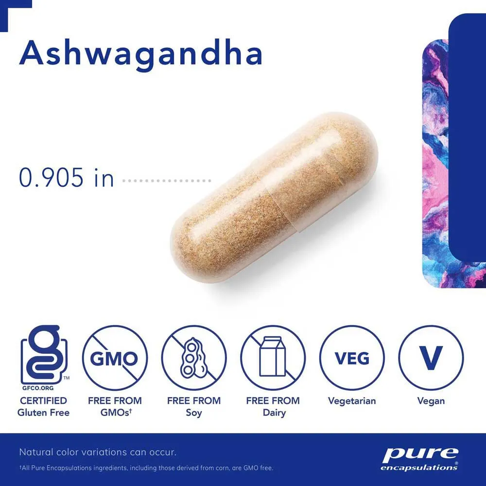 Pure Encapsulations Ashwagandha Kapslar 60 Enheter, One size