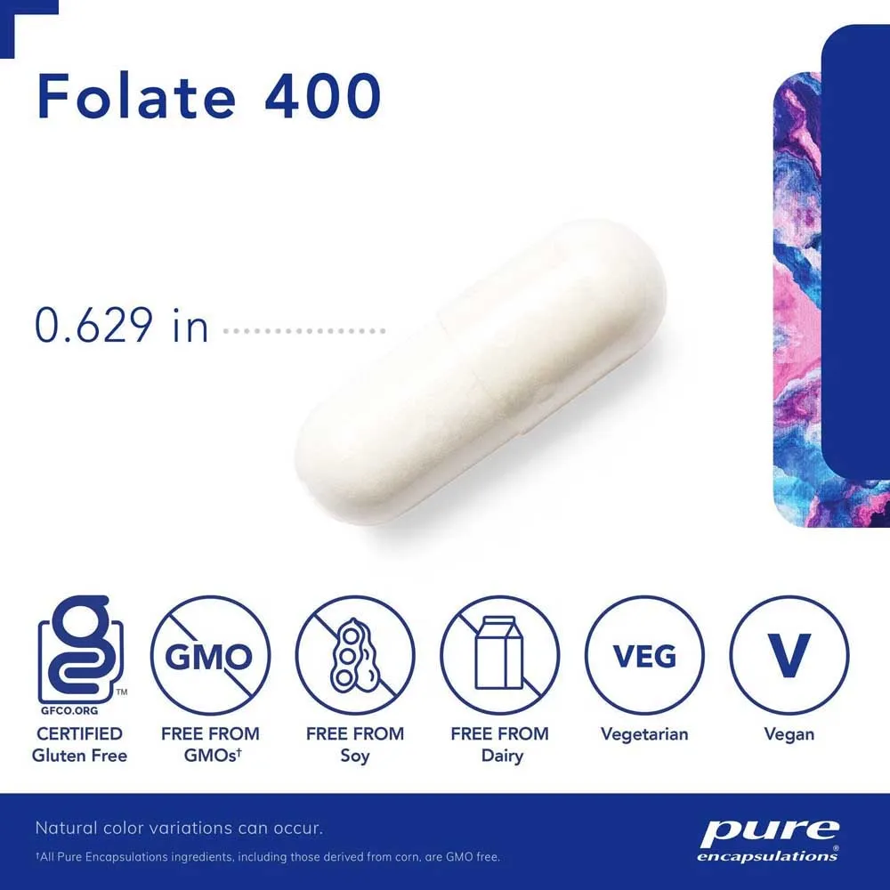 Pure Encapsulations Folate 400 Kapslar För Kvinnor 90 Enheter, One size