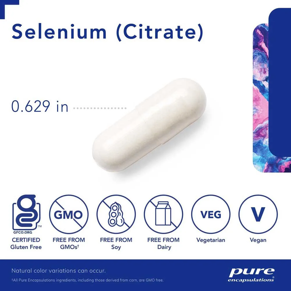 Pure Encapsulations Selenium Kapslar 60 Enheter, One size Pure Encapsulations Selenium Kapslar 60 Enheter, One size