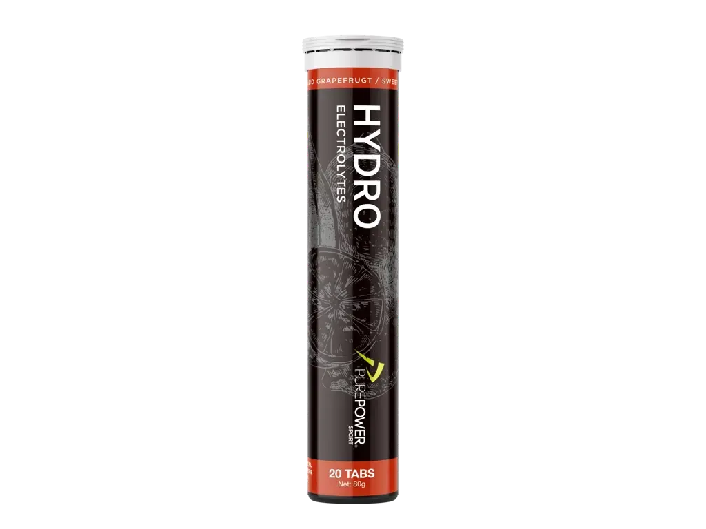 PurePower Hydro brustabletter med elektrolyter electrolytter söt grapefrukt 20 x 4 g.