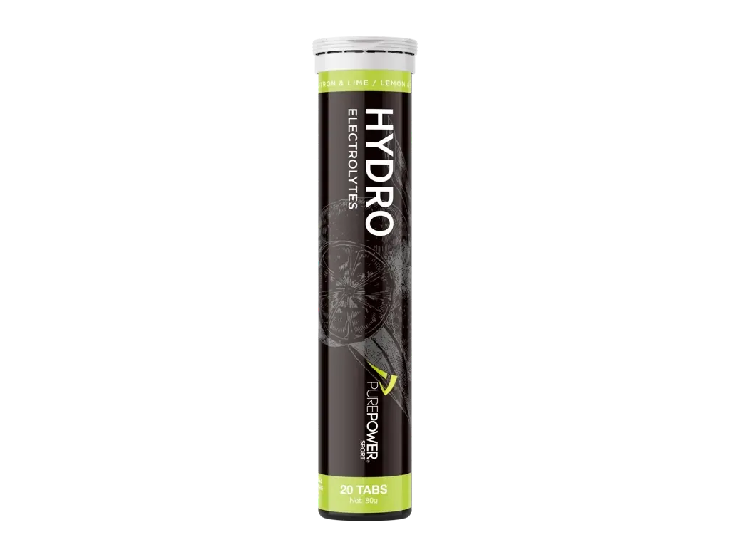 PurePower Hydro brustabletter med elektrolyter lemon&lime 20 x 4 g