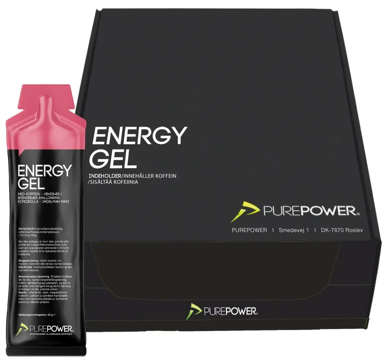 PurePower Koffein Energigel LÅDA PurePower Koffein Energigel LÅDA