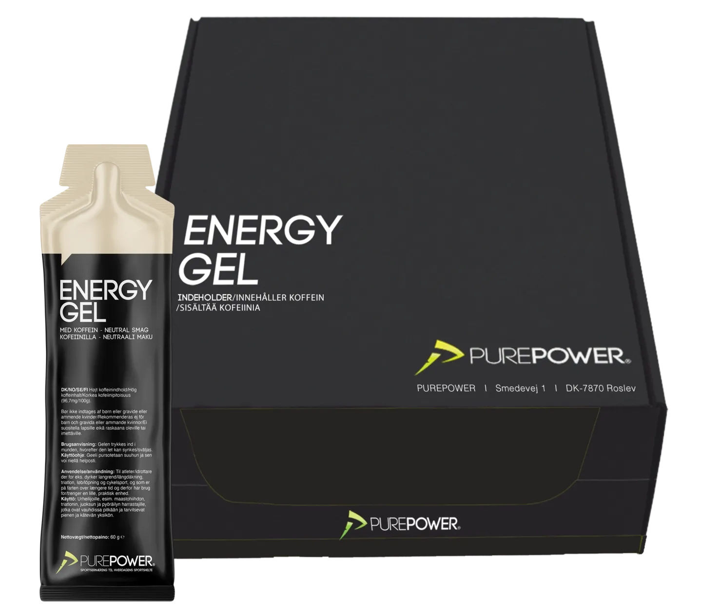 PurePower Koffein Energigel LÅDA PurePower Koffein Energigel LÅDA