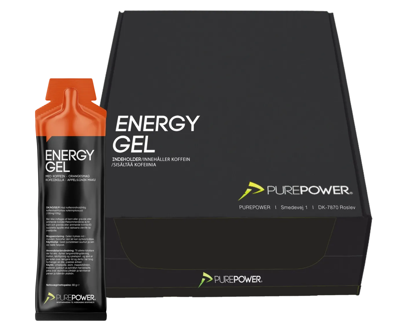 PurePower Koffein Energigel LÅDA PurePower Koffein Energigel LÅDA