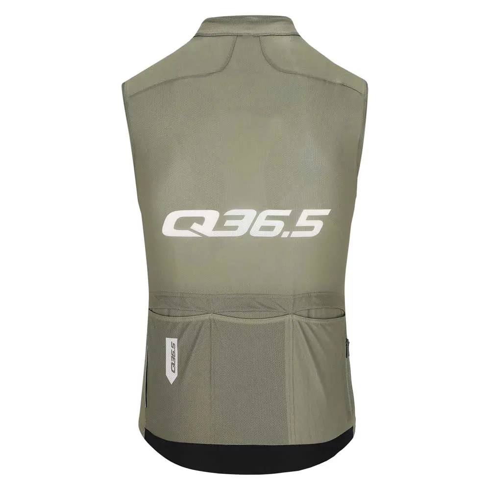 Q36.5 Signature Ärmlös Cykeltröja, Olive green, XS