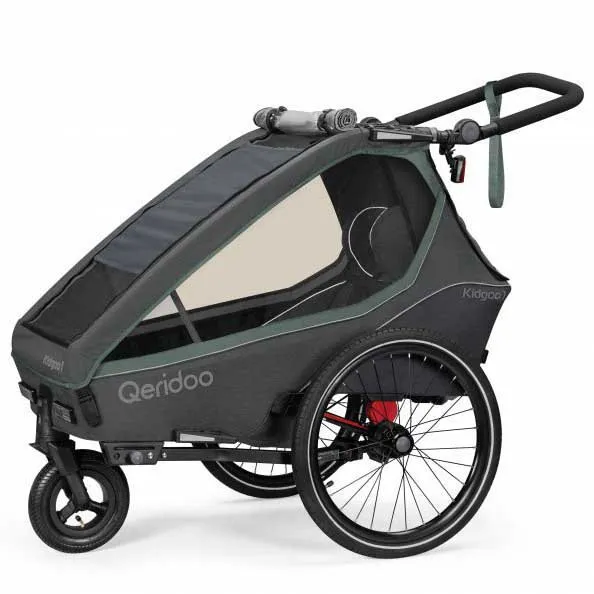 Qeridoo Kidgoo1 Cykelkärra, Ivy green, Max 50kg Qeridoo Kidgoo1 Cykelkärra, Ivy green, Max 50kg