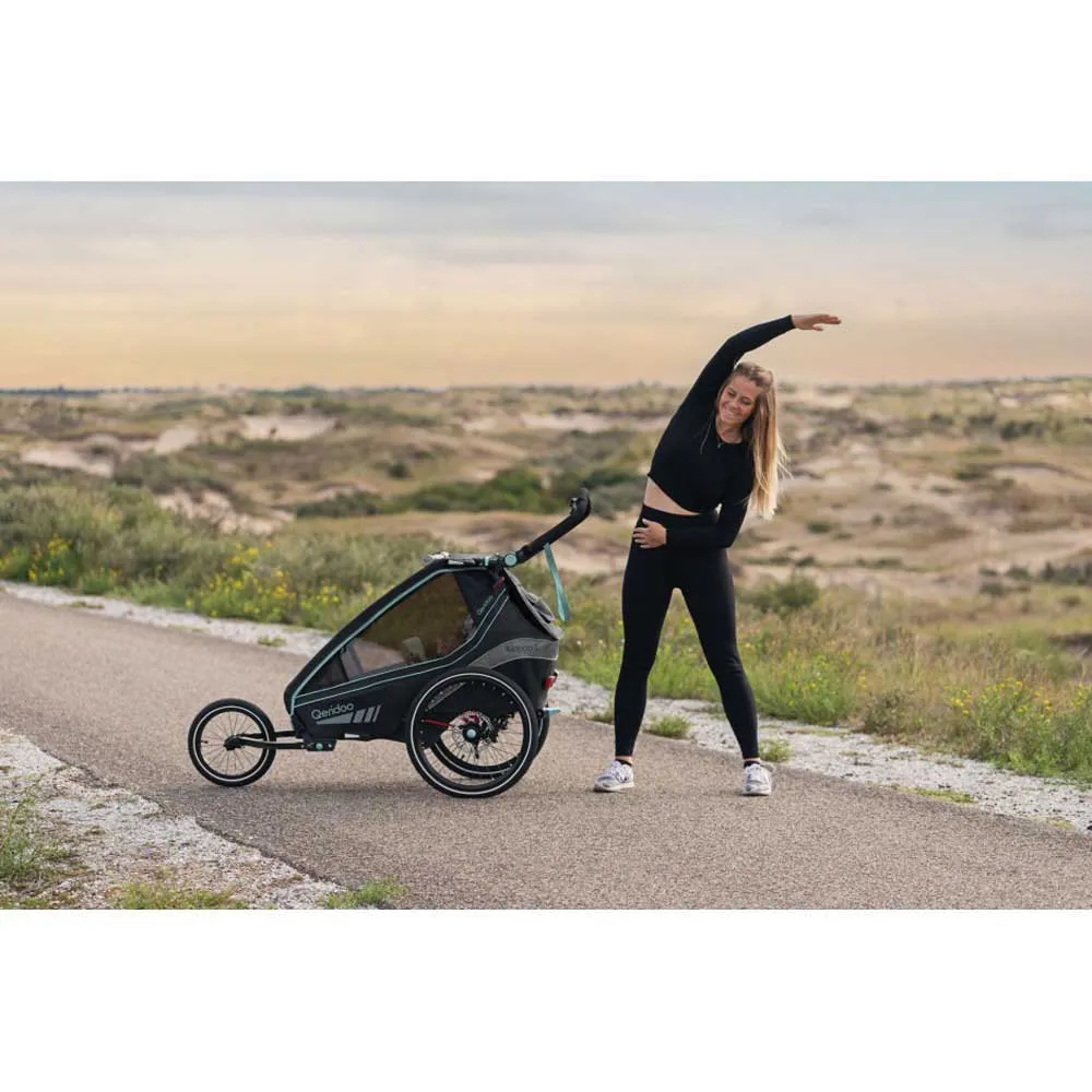 Qeridoo Qupa2/sportrex2/kidgoo2 New Släpvagnshjul, Black, One Size