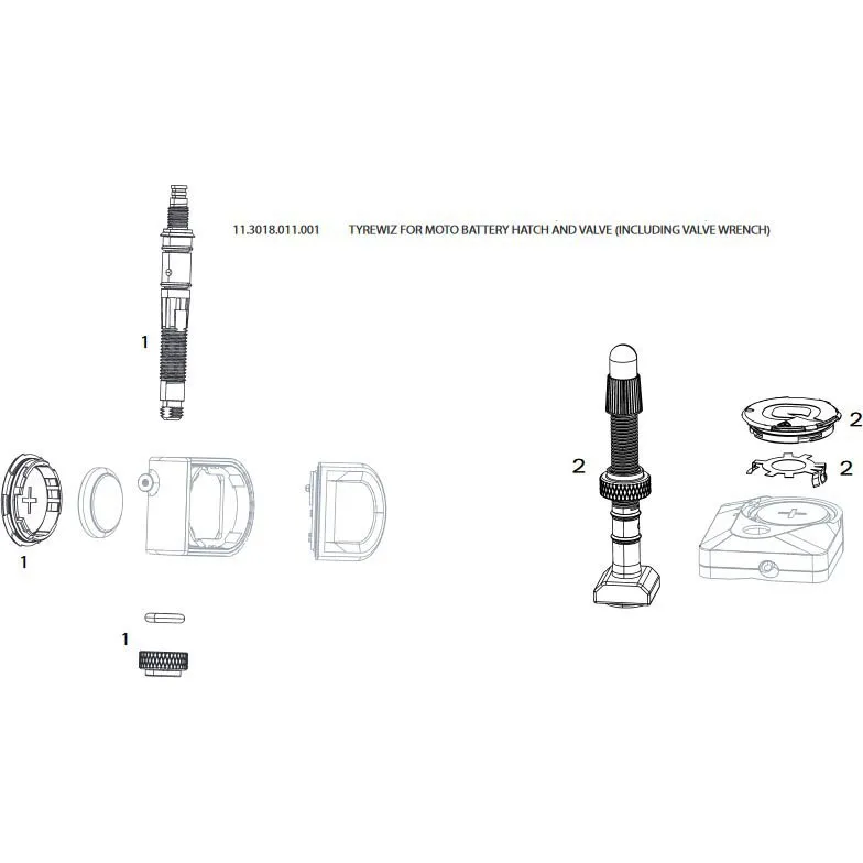 Quarq Tyrewiz Zipp 3zero Moto Batteriöppning + Ventil, Black Quarq Tyrewiz Zipp 3zero Moto Batteriöppning + Ventil, Black