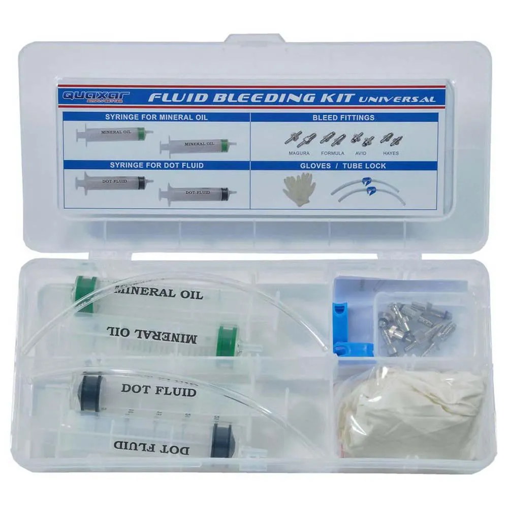 Quaxar Universal Fluid Bleeding Kit Verktyg, Clear, One Size