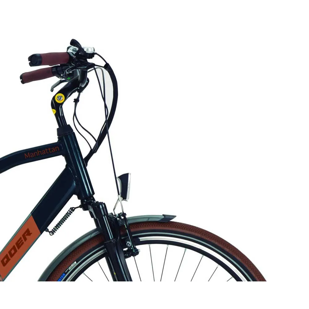 QÜer Ebike Manhattan 28´´ Elcykel, Black, One Size, 468Wh