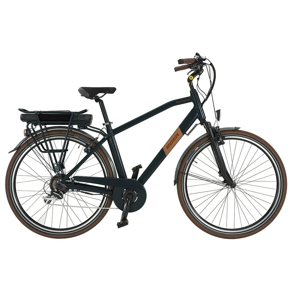 QÜer Ebike Manhattan 28´´ Elcykel, Black, One Size, 468Wh