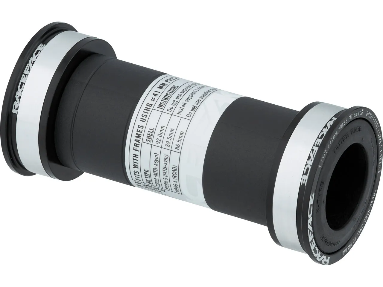 Race Face X-Type BB92 24 mm Innenlager, Black, 92mm Race Face X-Type BB92 24 mm Innenlager, Black, 92mm