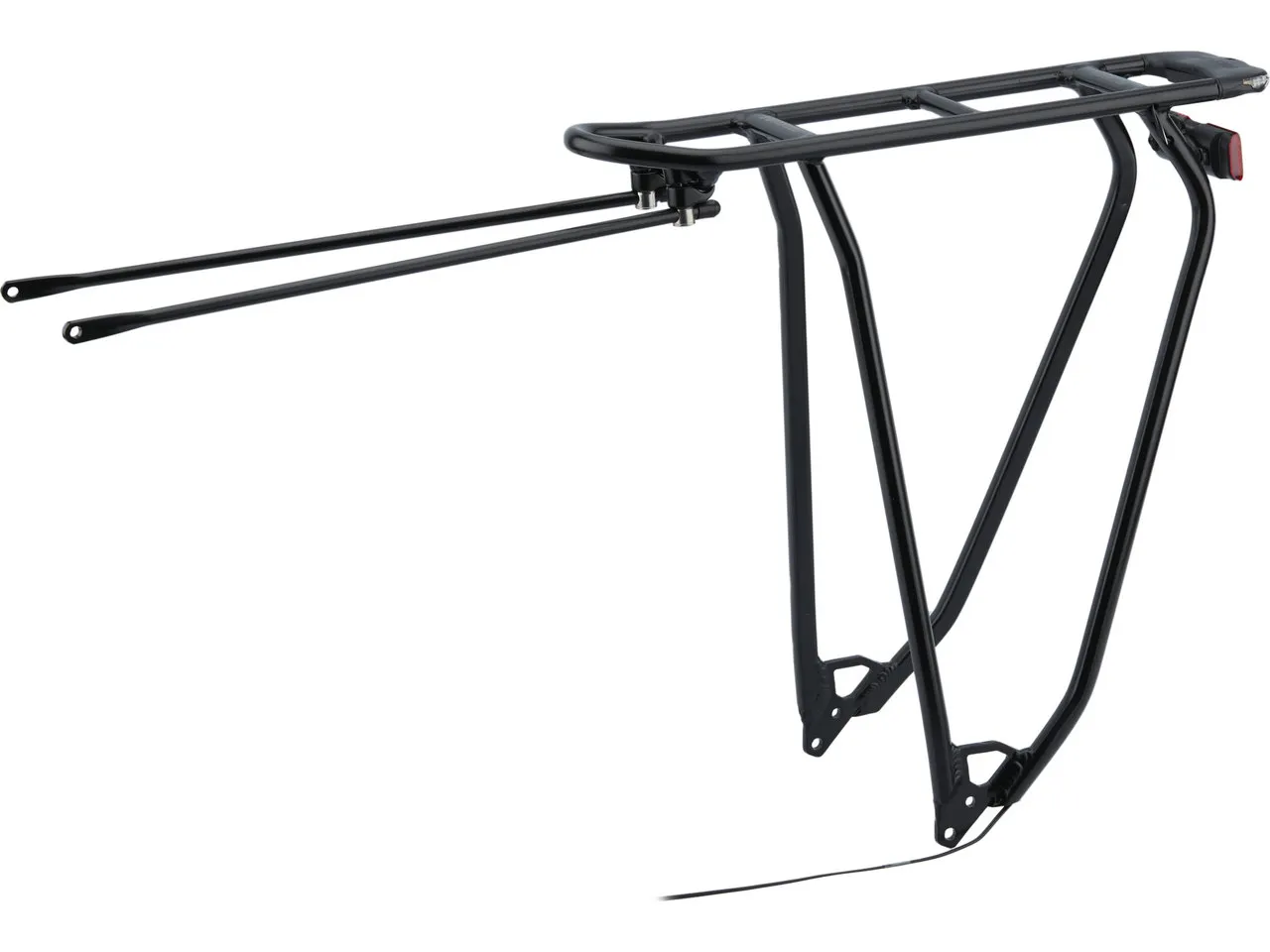 Racktime Shine Evo light 2.0 Gepäckträger mit Rücklicht für E-Bike, Black, 28"