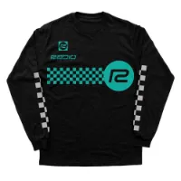 Radio Raceline Checker T-shirt Med Lång ärm