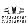 Radio Side Plate Velcro Rem, White / black, One Size