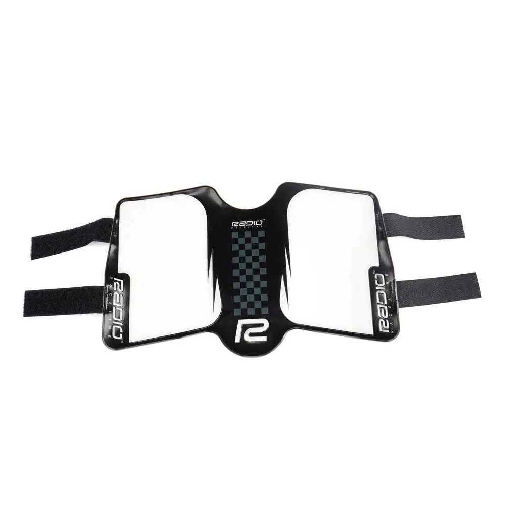 Radio Side Plate Velcro Rem, White / black, One Size